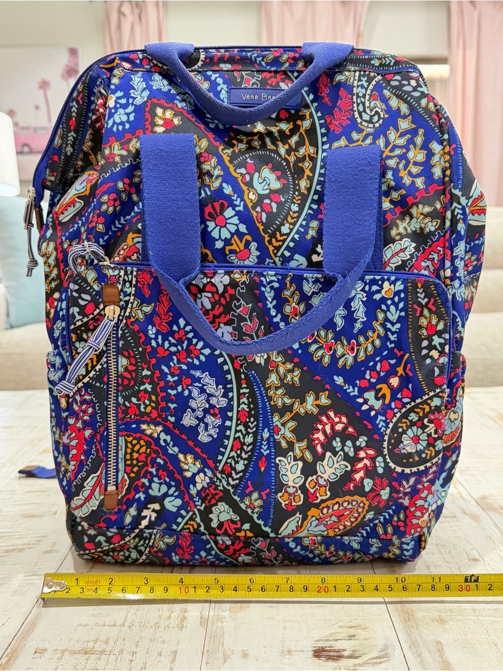 Vera Bradley Lighten Up Frame Backpack in Petite Paisley